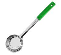 Vogue Green Solid Spoodle, 118 ml 4 oz | Accurate portion control tool with an integrated hook to prevent slipping and a colour-coded handle for busy kitchens.