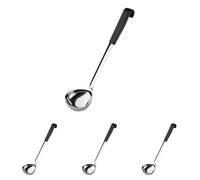 Vogue Handled Ladle Black 130ml - Stainless Steel Soup Spoon, Vinyl Handle, Dishwasher Safe CS001 (Pack of 4)