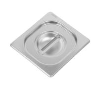 Vogue Heavy Duty Stainless Steel 1/6 Gastronorm Tray Lid, Silver, Compatible with Vogue Heavy Duty 1/6 GN Pans, DW459