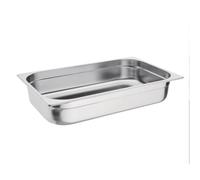 Vogue Gastronorm Pan 1/1, Stainless Steel Tray, Depth: 100 mm, Capacity: 13.5 Litres, Hot and Cold Food Storage Container, Bain Marie Compatible, Lid Sold Separately, K923
