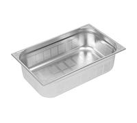 Vogue Heavy Duty Stainless Steel Perforated 1/1 Gastronorm Tray 150 mm Deep, Silver, Dishwasher Safe, Size: 530(H) x325(W) x150(D) mm, Perforations Cooks Food Evenly & Liquid Escapes, DY176