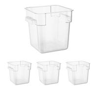 Vogue Hygiplas Polycarbonate Square Storage Container, 3.5 Ltr (Pack of 4)