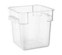 Vogue Hygiplas Polycarbonate Square Storage Container, 3.5 Ltr | Virtually unbreakable construction resists stains and odours; dishwasher and freezer safe for professional kitchen use.