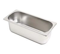 Vogue Ice Cream Pan Napoli Stainless Steel High Quality for Display Counter - 5L