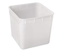 Nisbets Ice Cream Containers in White Plastic with Reinforced Corners - Microwave and Freezer Safe - 10L - Pack of 10