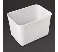 Vogue Ice Cream Plastic Container 4Ltr (15 Pack) - Freezer Storage Tubs for Gelato, Microwave and Dishwasher Safe CS827