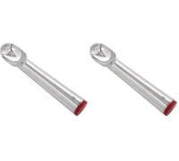 Vogue Ice Cream Scoop with Red Cap - 1.5 oz Scoop, Silver, 24 Portions per Litre, Colour Coded Cap on Scoop, Filled with Conductive Liquid for Quick Scooping, Aluminium Scoop, GJ542 (Pack of 2)