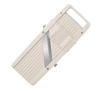 Vogue Jumbo Japanese Mandoline, White, Safety Guard Included - Includes 3x Interchangeable Blades: Fine 1.6 mm, Medium 3.2 mm & Coarse 10.9 mm - CC052