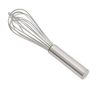 Vogue K545 Heavy Duty 8 Wire Stainless Steel Whisk, 250mm 10in | Ideal for beating eggs, milk, and batters, featuring a sturdy hanging loop for easy storage in busy commercial kitchens.
