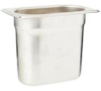 Vogue K826 Stainless Steel 1/9 Gastronorm Pan 1Ltr/150mm Deep Food Container, Silver