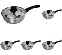 Vogue K891 Egg Poacher, Holds Up To 4 Eggs, 20 cm, 8" Diameter, Silver (Pack of 5)