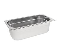 Vogue Gastronorm Pan 1/3, Stainless Steel Tray, Depth: 100 mm, Capacity: 3.7 Litres, Hot and Cold Food Storage Container, Bain Marie Compatible, Lid Sold Separately, K933