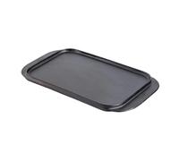 Vogue Reversible Cast Iron Double Griddle Pan 482 x 260mm - Cooking Surface with Flat & Ribbed Sides M650