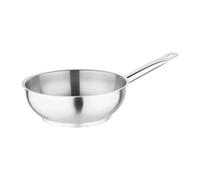 Vogue M947 Stainless Steel Saute Pan 200mm Induction Frying Kitchen Cookware, Silver