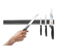 Vogue Magnetic Knife Rack in Black Stainless Steel with Wall Fittings