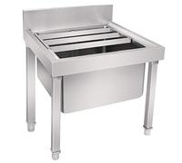 Vogue Mop Sink with Splashback and Bucket Rest of Stainless Steel 550x500x500mm