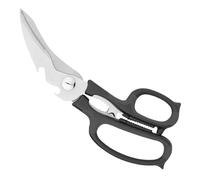 Vogue Multi-Purpose Stainless Steel Professional Kitchen Scissors | Multi-use commercial shears easily cut tough packaging, herbs, and prep ingredients. Durable build ensures longevity.