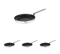 Vogue Non-Stick Aluminium Frypan Frying Kitchen Heavy Duty Cookware,Silver,300X48mm (Pack of 4)
