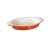 Vogue Orange Oval Cast Iron Gratin 650ml