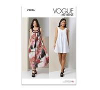 Vogue Paper Pattern V2026H5 Misses' Dress in Two Lengths H5(6-8-10-12-14)