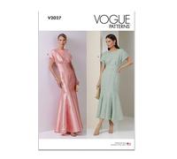 Vogue Paper Pattern V2027D5 Misses' Dress in Two Lengths D5 (4-6-8-10-12)
