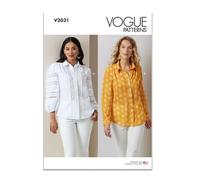 Vogue Paper Pattern V2031H5 Misses' Blouses H5(6-8-10-12-14)