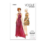 Vogue Paper Pattern V2042Y5 Misses' Dress in Two Lengths Y5 (18-20-22-24-26)