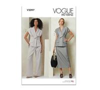 Vogue Paper Patterns V2097U5 Misses' Top, Skirt and Trousers U5 (16-18-20-22-24)