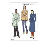 Vogue Pattern V9367Misses' Coat and Belt