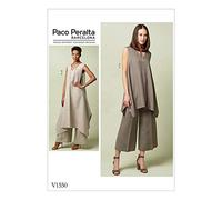 Vogue Patterns 1550 E5,Misses Tunics and Pants,Sizes 14-22, Tissue, Multi-Colour, 20 x 0.5 x 25 cm