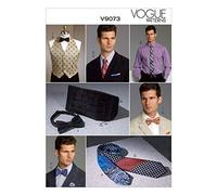Vogue Patterns 9073 OS,Men's Vest,Cummerbund,Pocket Square and Ties, S(34-36)-M(38-40)-L(42-44)-XL(46-48)-XXL(50-52), One Size