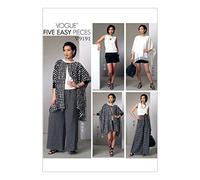 Vogue Patterns 9191, Misses Poncho,Top,Shorts and Pants,Sizes, Canvas, Multicoloured, ZZ (LRG-XLG-XXL)