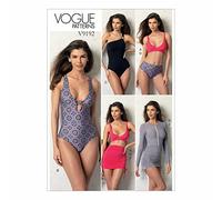 Vogue Patterns 9192, Misses Top,Swimsuit,Bottom and Cover up,Sizes 6-14, A5 (6-8-10-12-14)