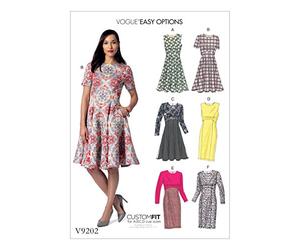 Vogue Patterns 9202, Misses Dress,Sizes 14-22, Paper, Multicoloured, E5 (14-16-18-20-22)