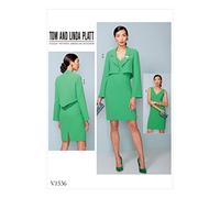 Vogue Patterns Misses/Petite Jacket and Dress, Multi-Colour, Sizes 6-14