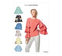 Vogue Patterns Misses Tops, Tissue, Multi-Colour, 15 x 0.5 x 22 cm