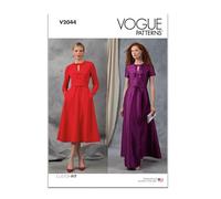 Vogue Patterns Paper Pattern V2044B5 Misses' Dress with Sleeve and Length Variations B5(8-10-12-14-16)