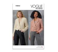 Vogue Patterns Paper Pattern V2053D5 Misses' Jackets D5 (4-6-8-10-12)