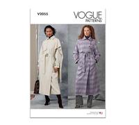 Vogue Patterns Paper Pattern V2055Y5 Misses' Trench Coats and Belt Y5 (18-20-22-24-26)