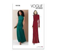 Vogue Patterns Sewing Pattern V2128B5 Misses' Knit Dress with Ruching and Sleeve Variations B5(8-10-12-14-16)