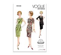 Vogue Patterns Sewing Pattern V2144Y5 Misses' Vintage Draped Dresses and Belt Y5 (18-20-22-24-26)