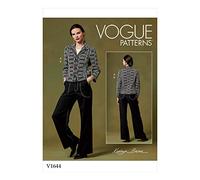 Vogue Patterns-V1644E5-Misses Suits & Coordinates; Misses Pants, Jumpsuits & Shorts; Misses Jackets & Vests, White