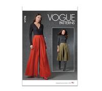 Vogue Patterns V1772A Misses Skirt/Pants S-M-L-XL-XXL, White