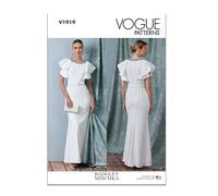 Vogue Patterns V1919B5 Misses' Full Length Dress with Belt by Badgley Mischka B5 (8-10-12-14-16)