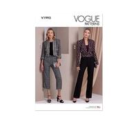 VOGUE PATTERNS V1993H5 Misses' Jacket and Trousers H5 (6-8-10-12-14)