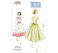 Vogue Patterns V8789 Size A5 6-8-10-12-14 Misses'/ Misses' Petite Dress and Cummerbund
