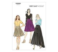 Vogue Patterns V8980 A5 6/8/ 10/12/ 14 Misses Skirt, Multi-Color
