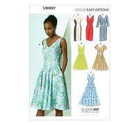 Vogue Patterns V8997 E5 Sizes 14/16/ 18/20/ 22 Misses Dress, Multi-Colour