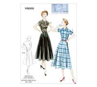 Vogue Patterns V9000 B5 Sizes 8/10/ 12/14/ 16 Misses Dress and Belt, Multi-Colour