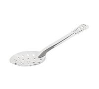 Vogue Perforated Serving Spoon 28 cm/11 inch, Stainless Steel, Perforated for Draining Vegetables Easily, Hanging Hole in Handle for Storage, Dishwasher Safe, Professional & Home Kitchen, J631